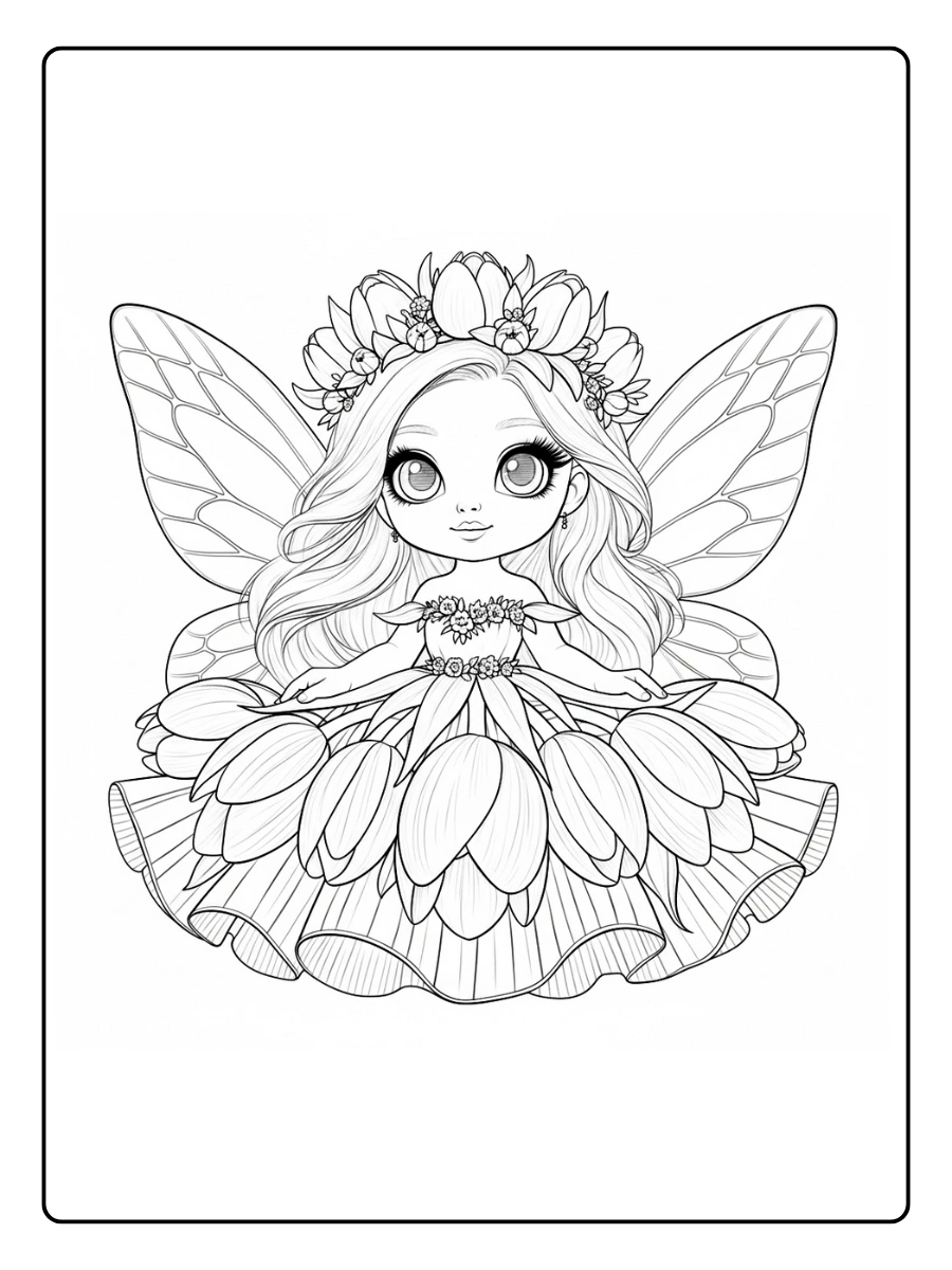 Desenho de Fada para Colorir (15)