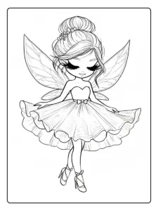 Desenho de Fada para Colorir (2)