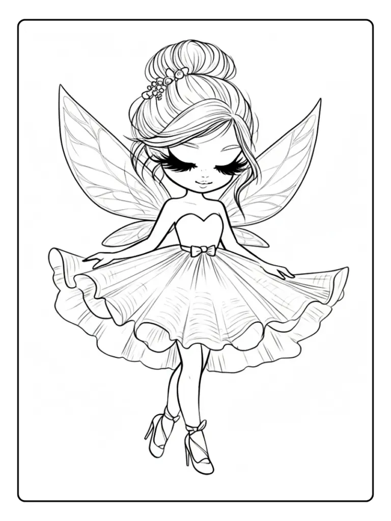 Desenho de Fada para Colorir (2)