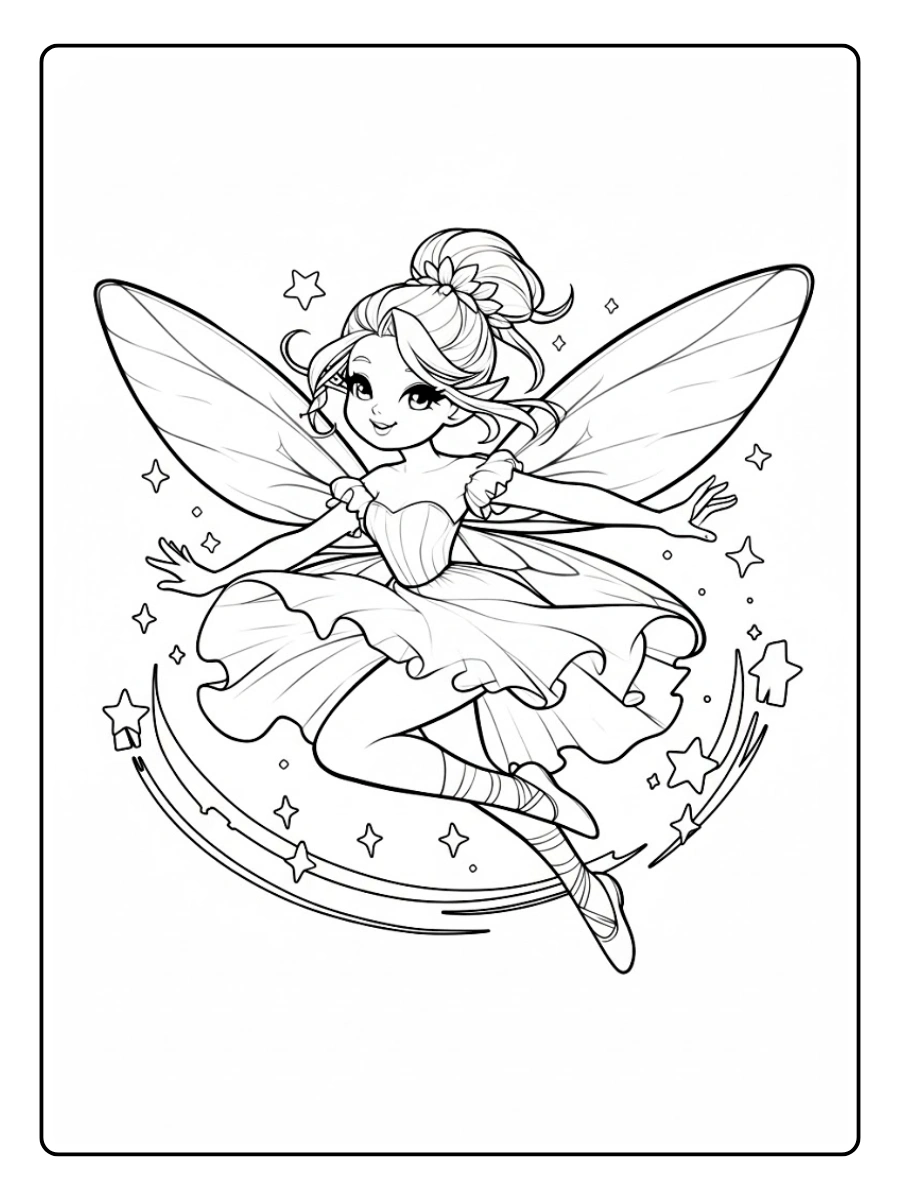 Desenho de Fada para Colorir (3)