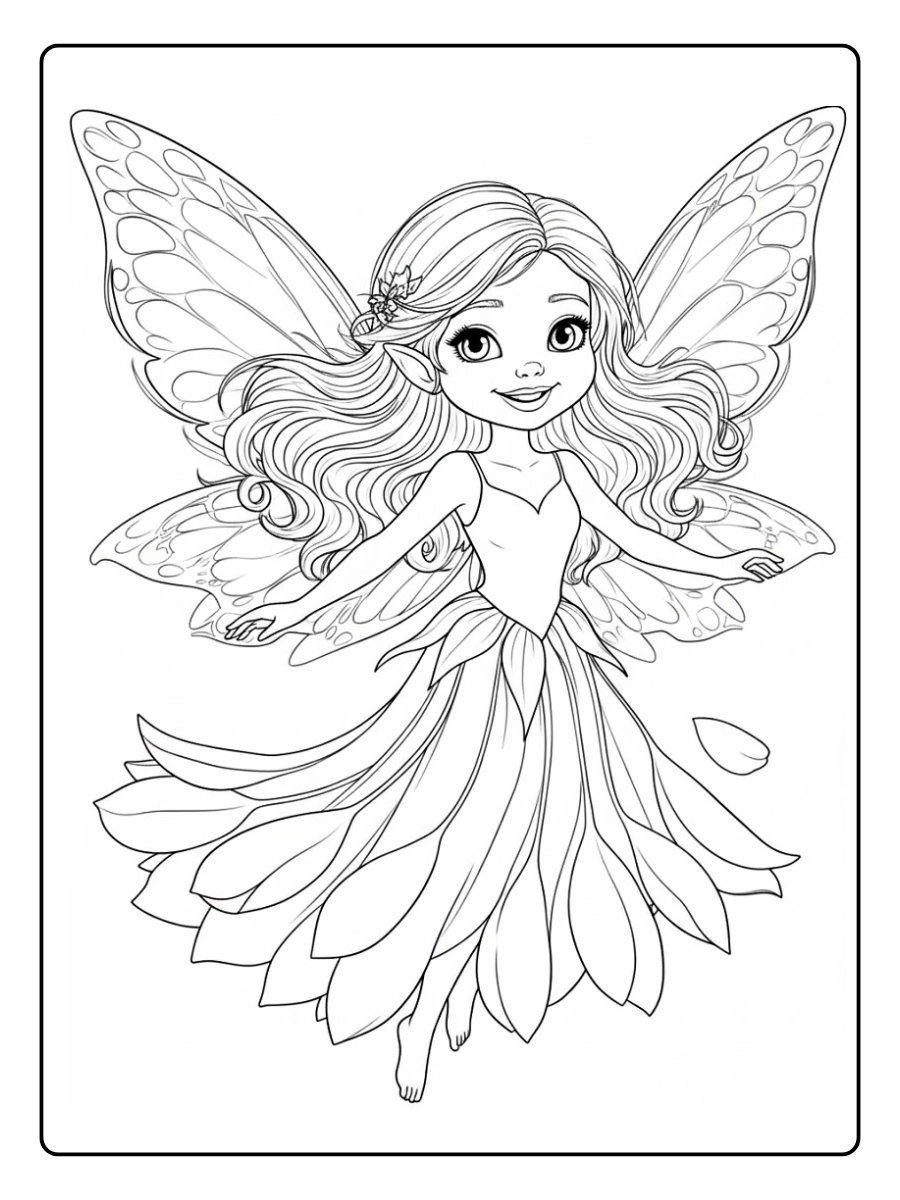 Desenho de Fada para Colorir (4)