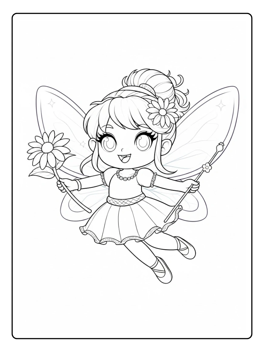 Desenho de Fada para Colorir (5)