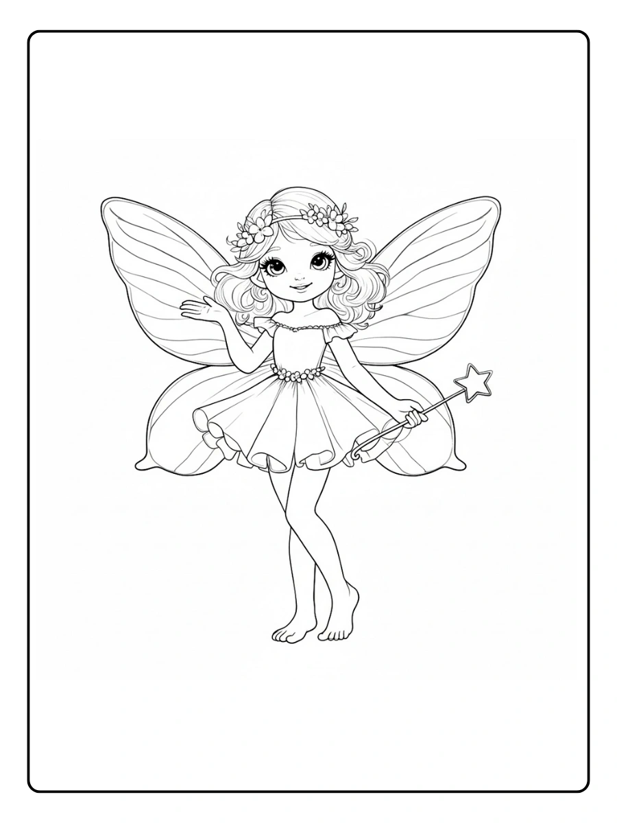 Desenho de Fada para Colorir (7)