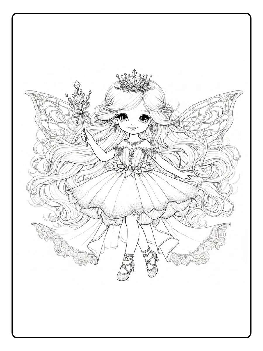 Desenho de Fada para Colorir (8)