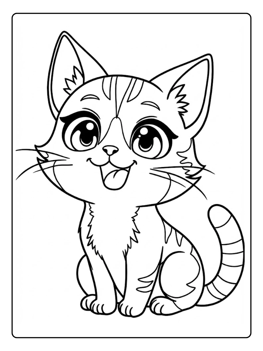 Desenho de Gato para Colorir (15)
