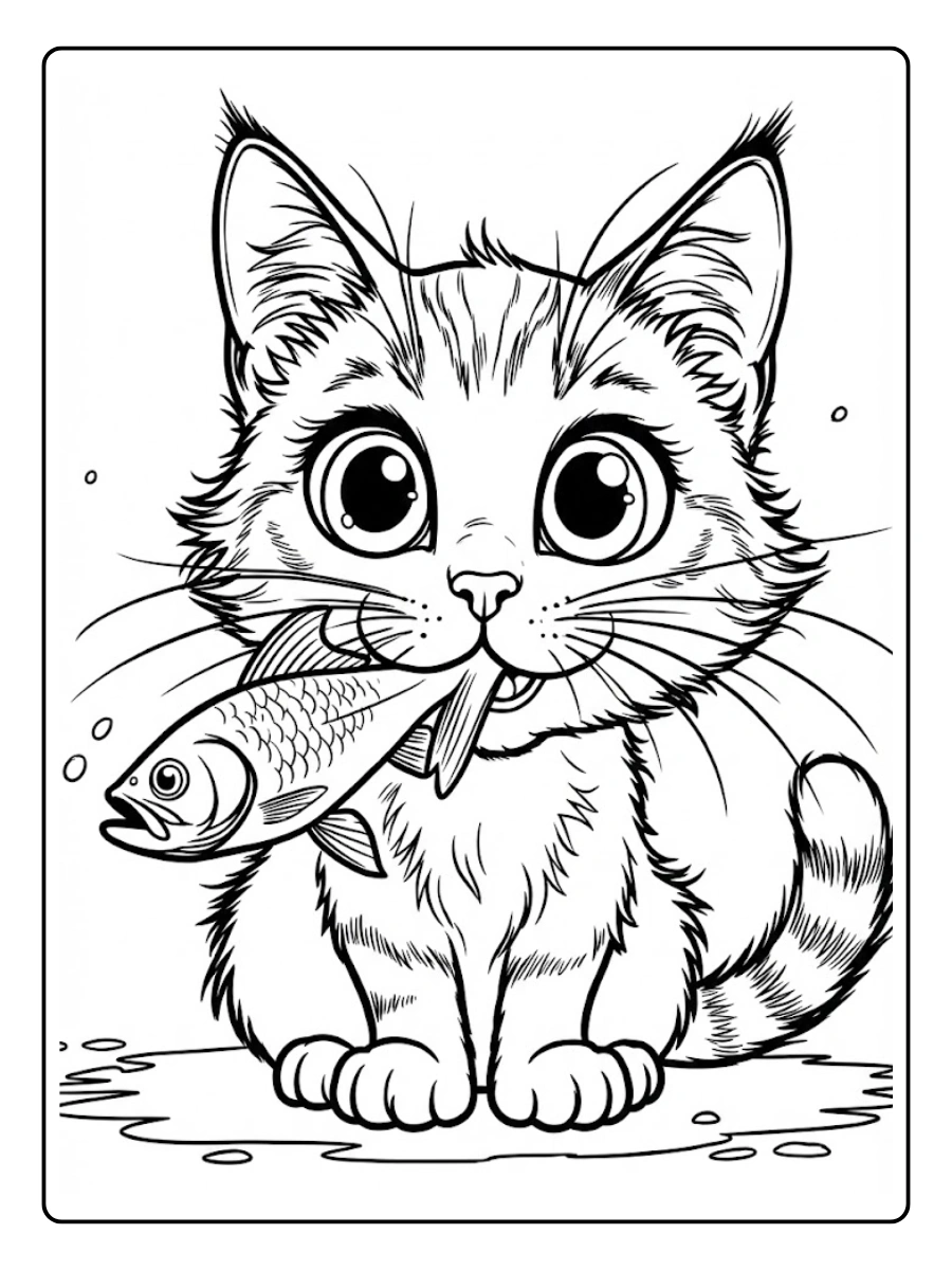 Desenho de Gato para Colorir (7)