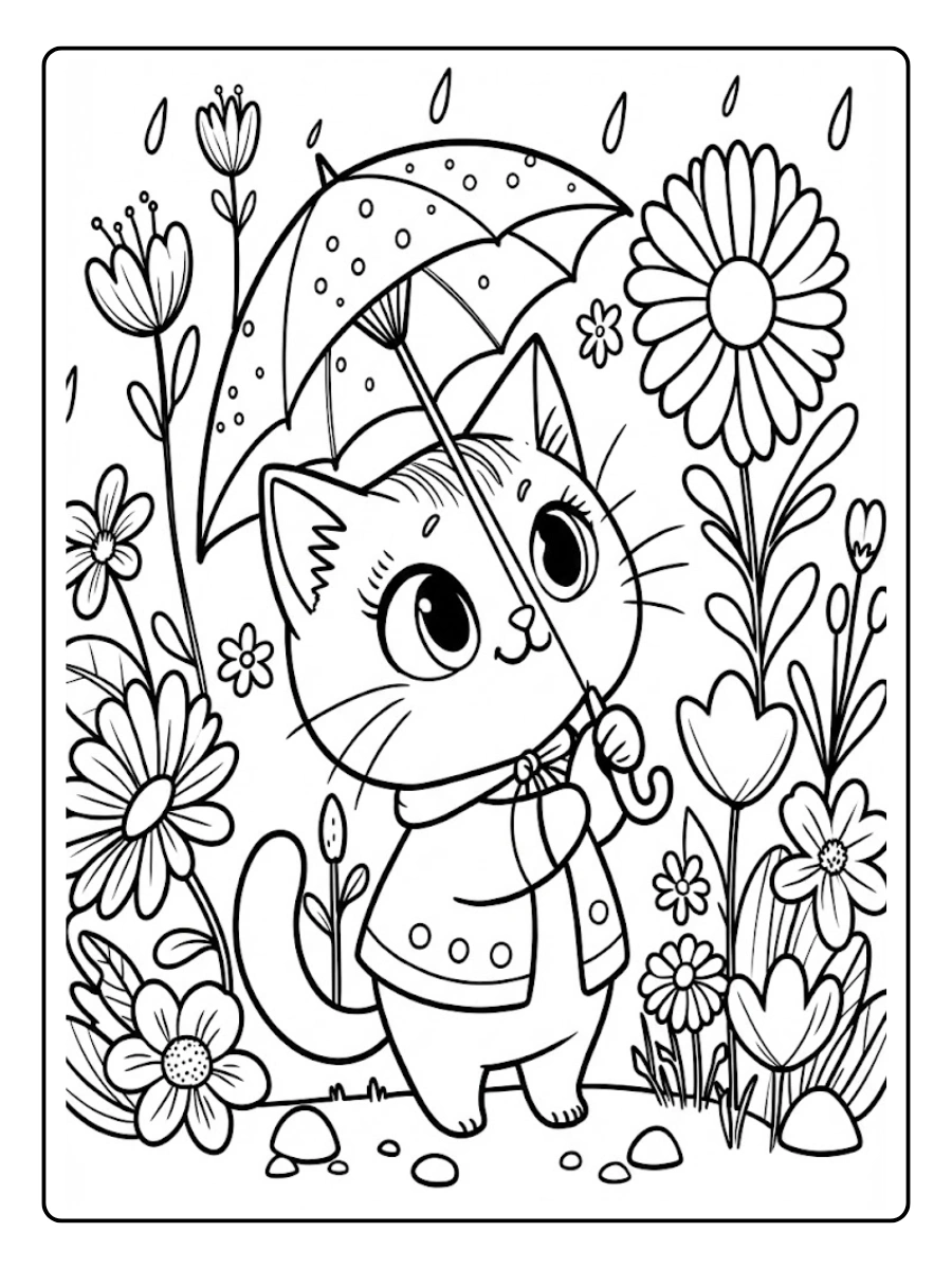 Desenho de Gato para Colorir (8)