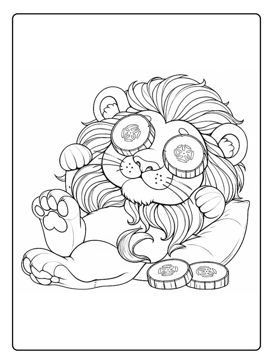 Desenho de Leão para Colorir (1)