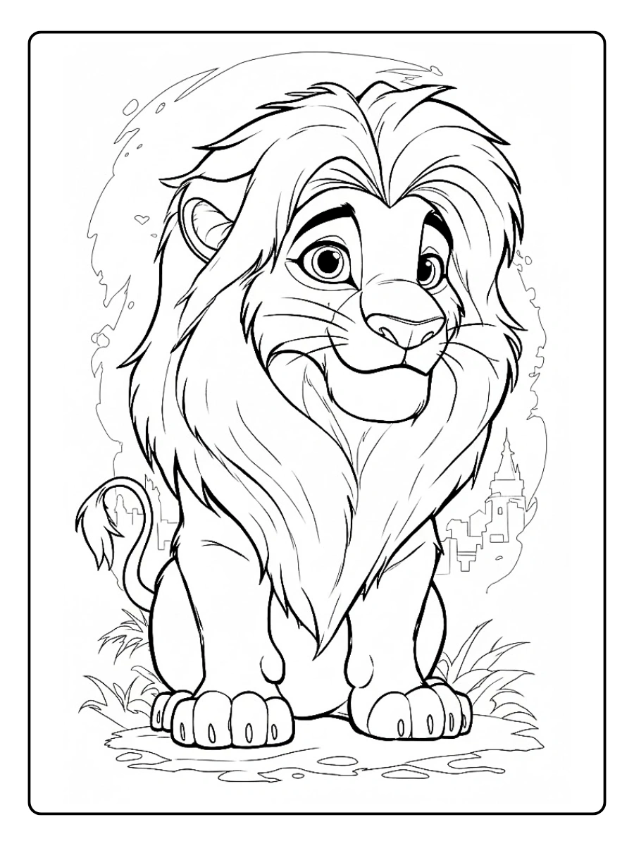 Desenho de Leão para Colorir (11)