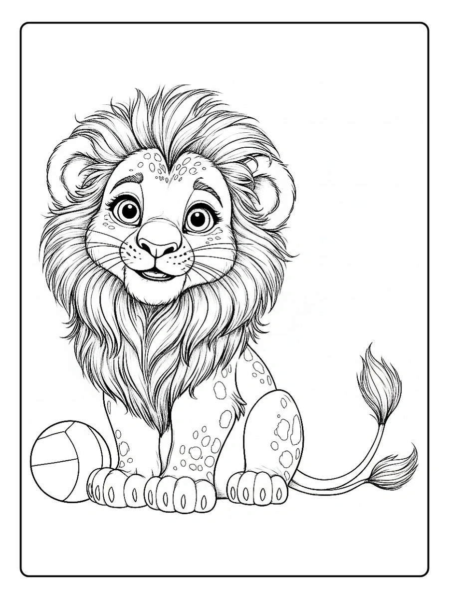 Desenho de Leão para Colorir (14)
