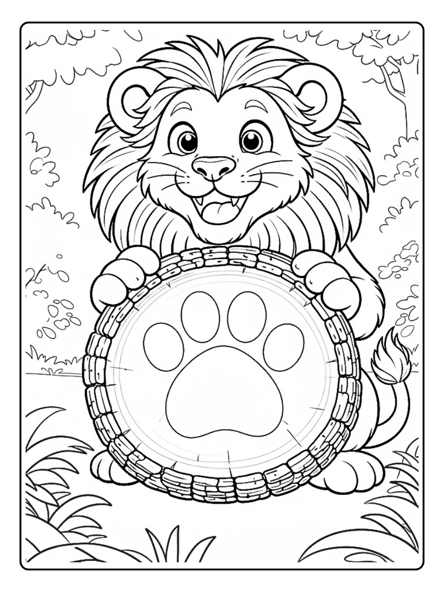 Desenho de Leão para Colorir (3)