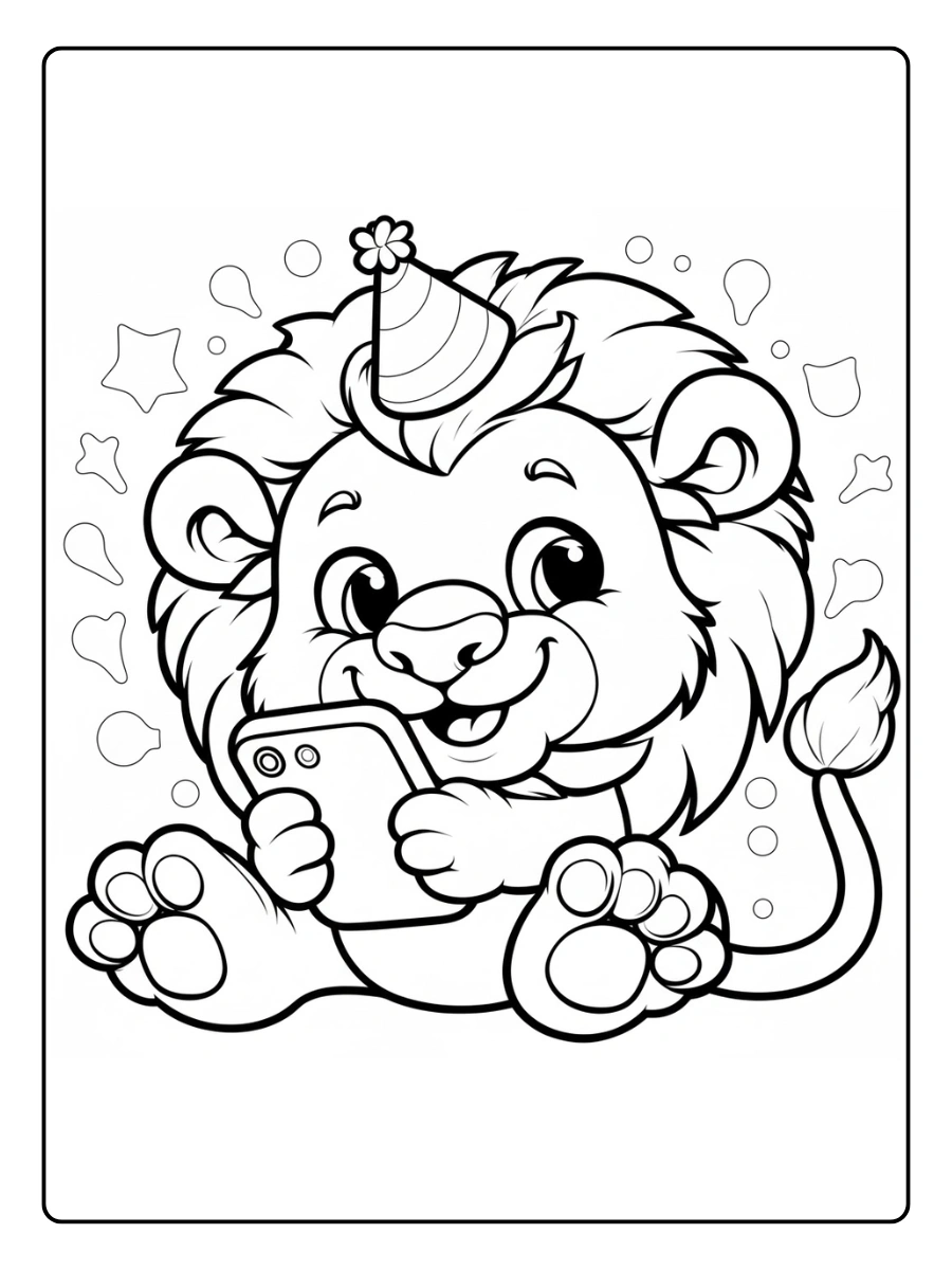 Desenho de Leão para Colorir (5)