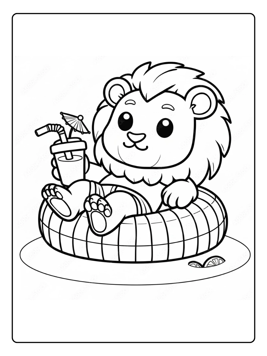 Desenho de Leão para Colorir (6)