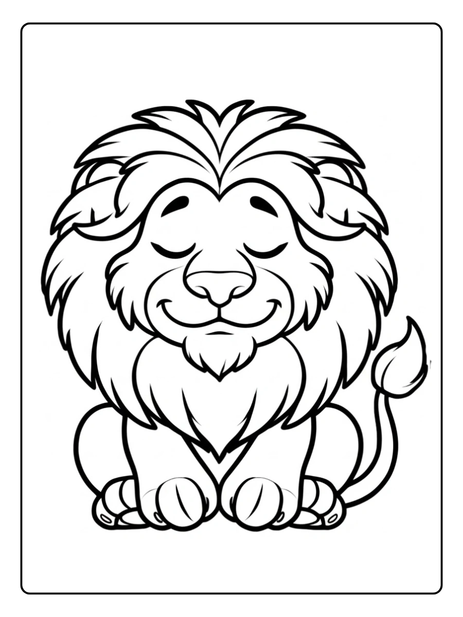 Desenho de Leão para Colorir (7)