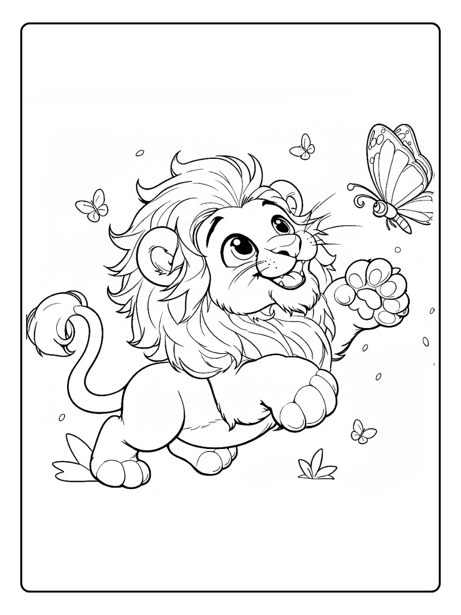 Desenho de Leão para Colorir (9)