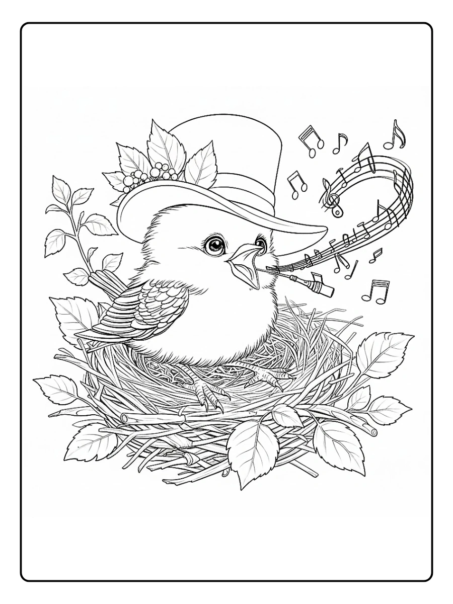 Desenho de Passarinho para Colorir (2)