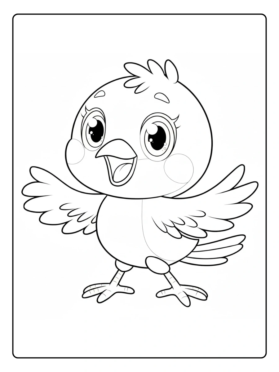 Desenho de Passarinho para Colorir (4)