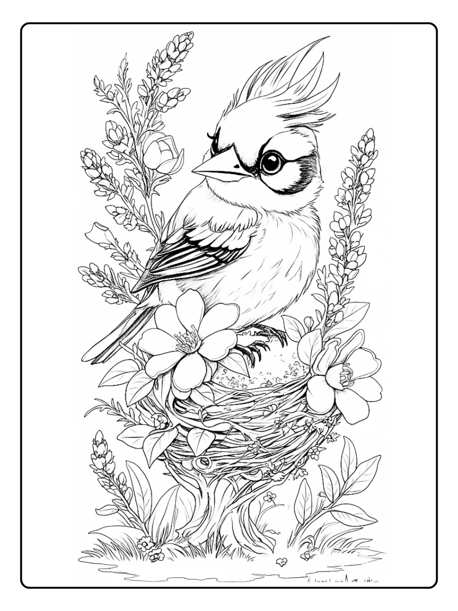 Desenho de Passarinho para Colorir (6)