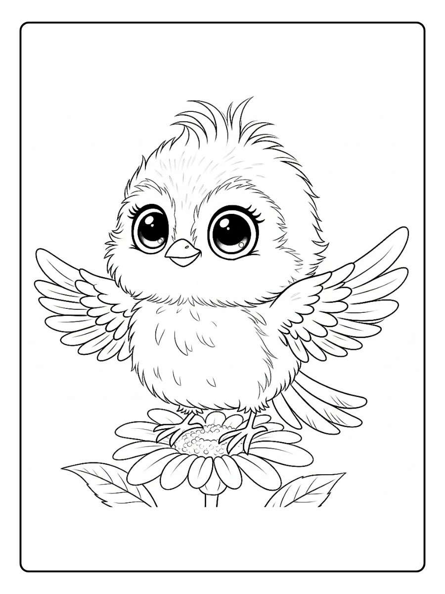 Desenho de Passarinho para Colorir (9)