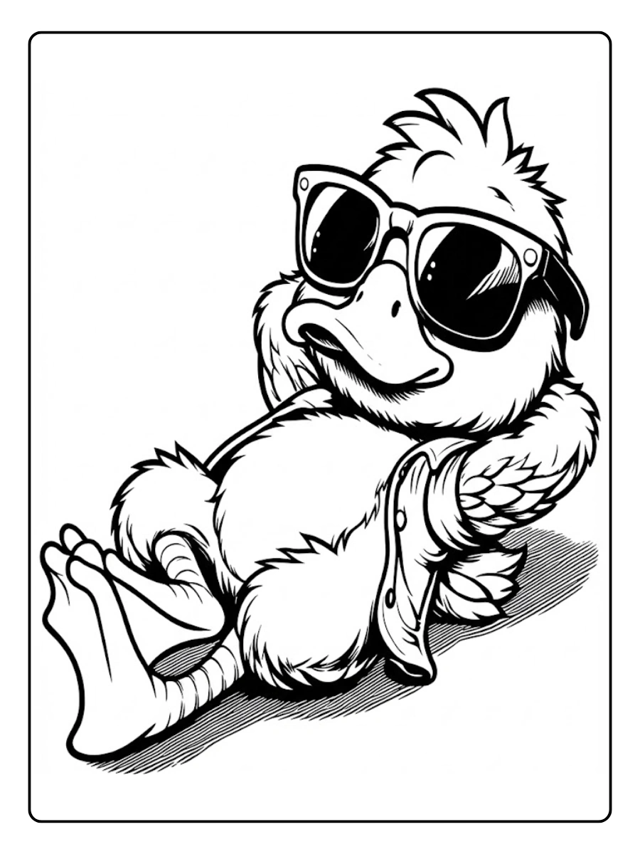 Desenho de Pato para Colorir (1)