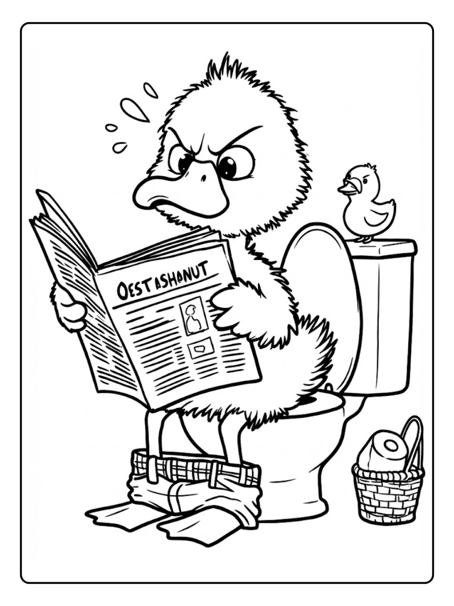 Desenho de Pato para Colorir (10)