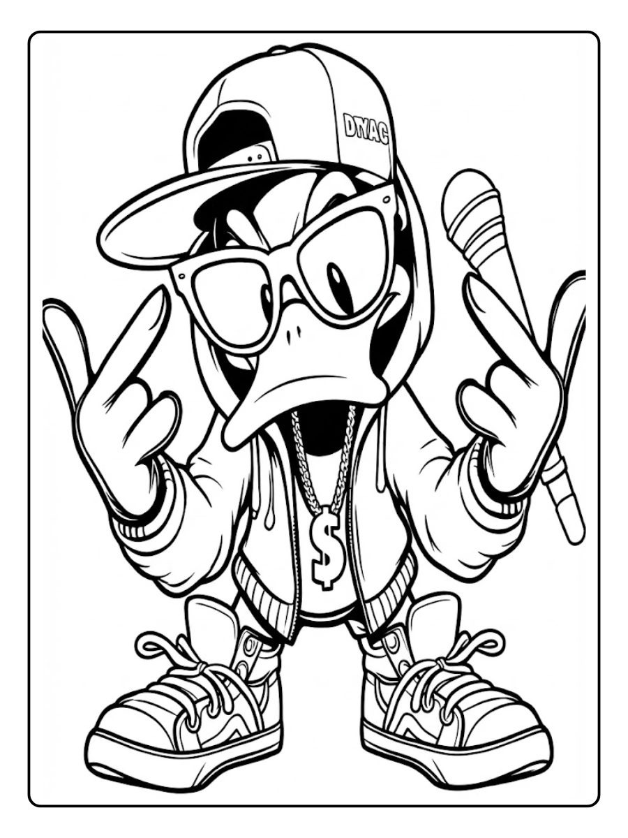 Desenho de Pato para Colorir (14)