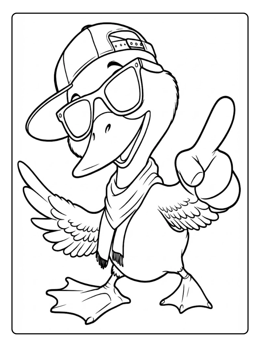 Desenho de Pato para Colorir (4)