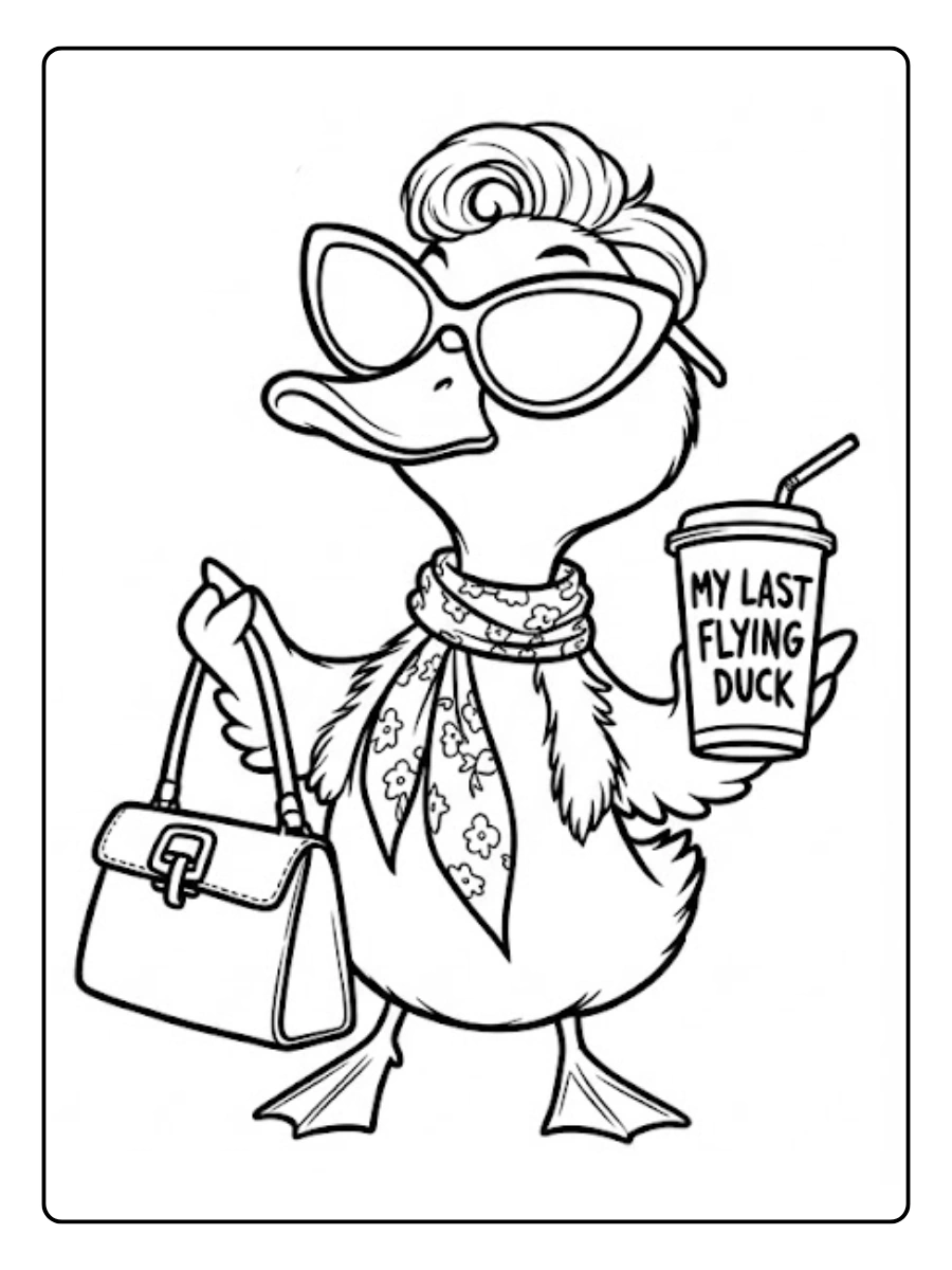 Desenho de Pato para Colorir (5)