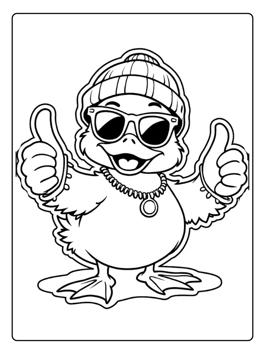 Desenho de Pato para Colorir (6)