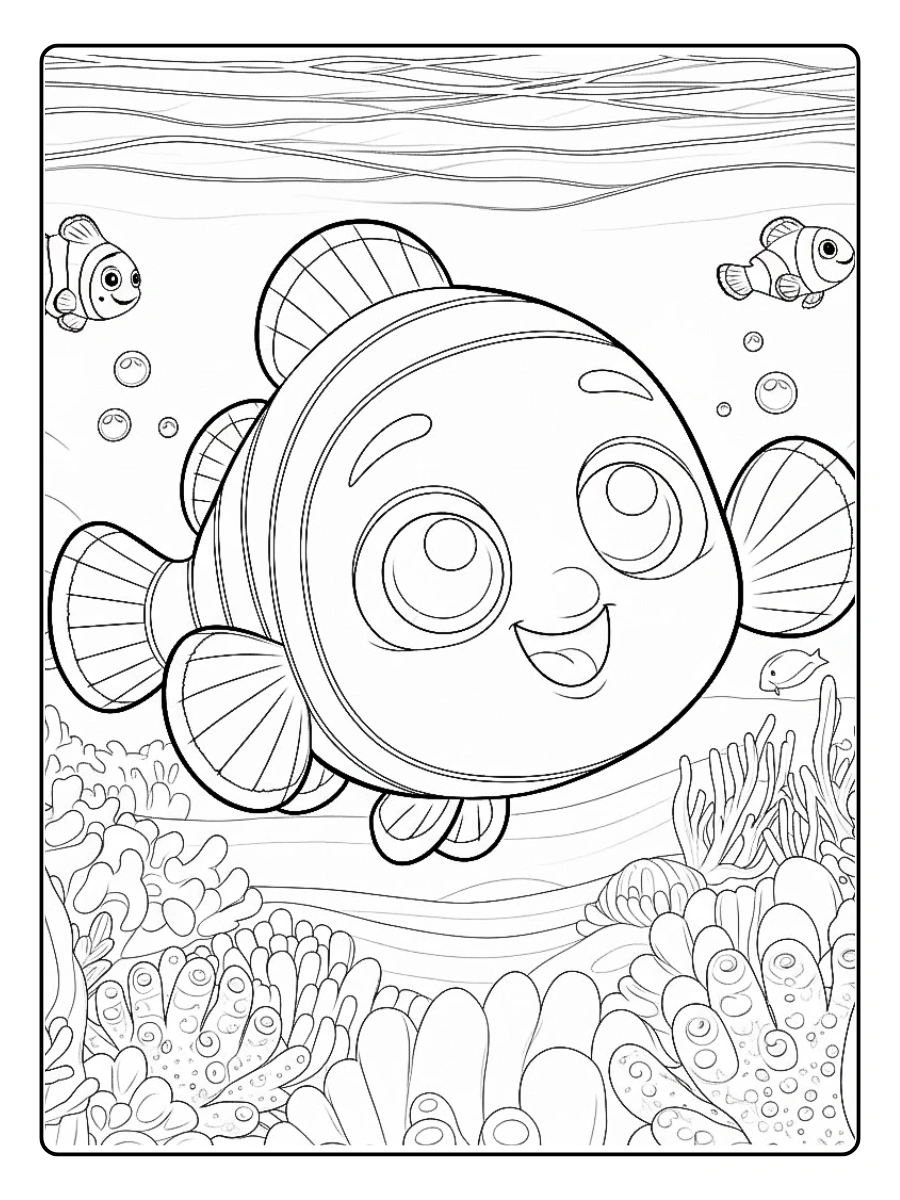 Desenho de Peixes para Colorir (1)