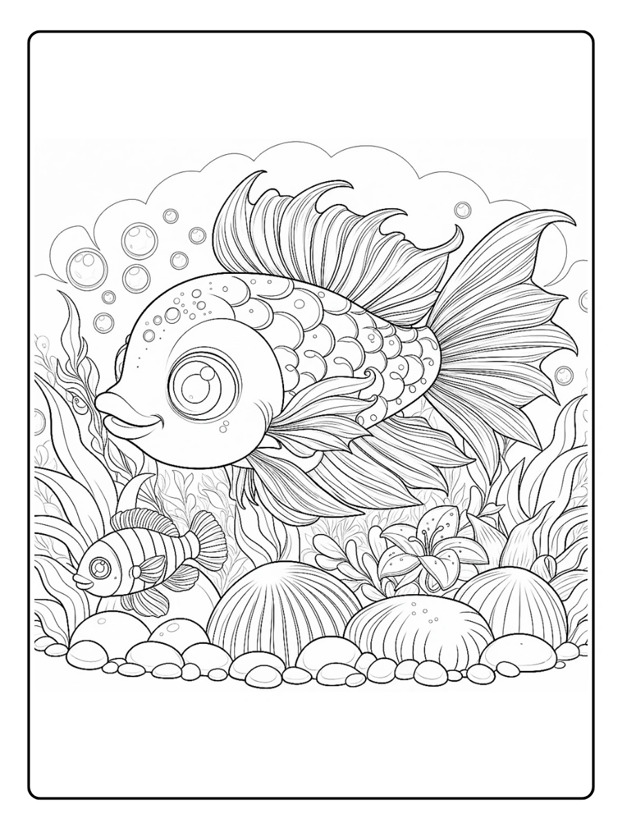 Desenho de Peixes para Colorir (13)