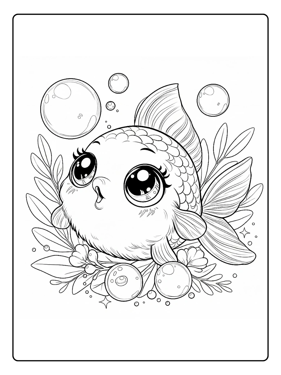 Desenho de Peixes para Colorir (4)