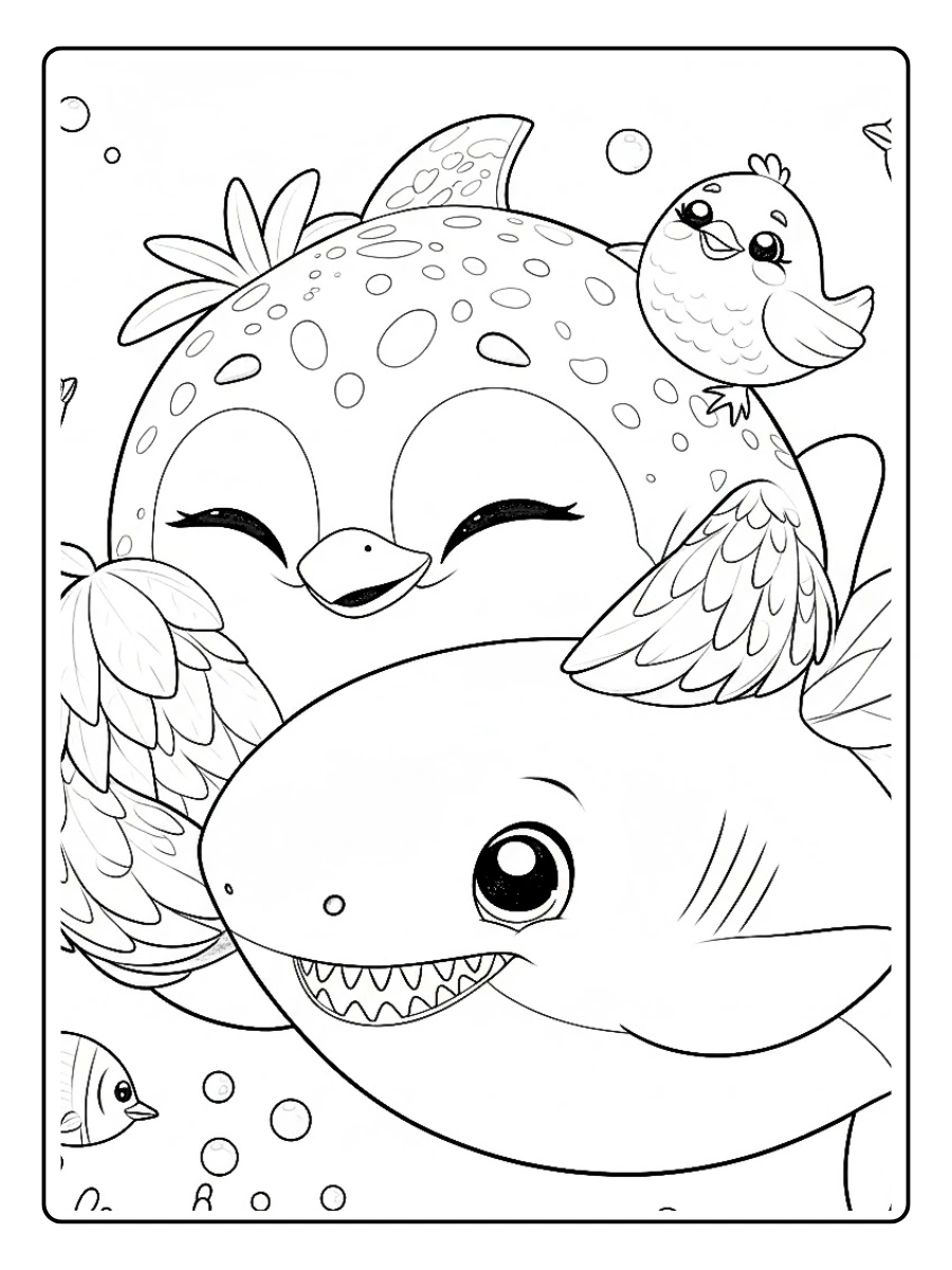 Desenho de Peixes para Colorir (7)