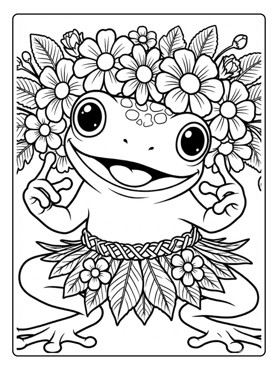 Desenho de Sapo para Colorir (2)