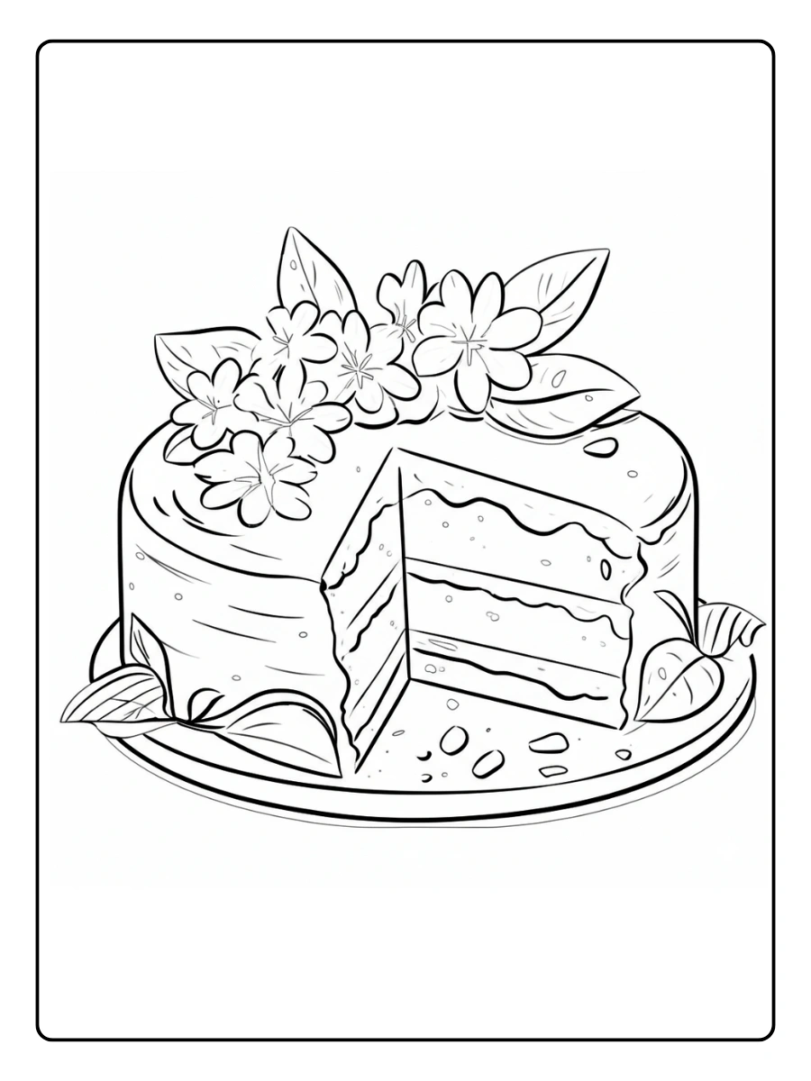 Desenho de Um Bolo para Colorir (14)