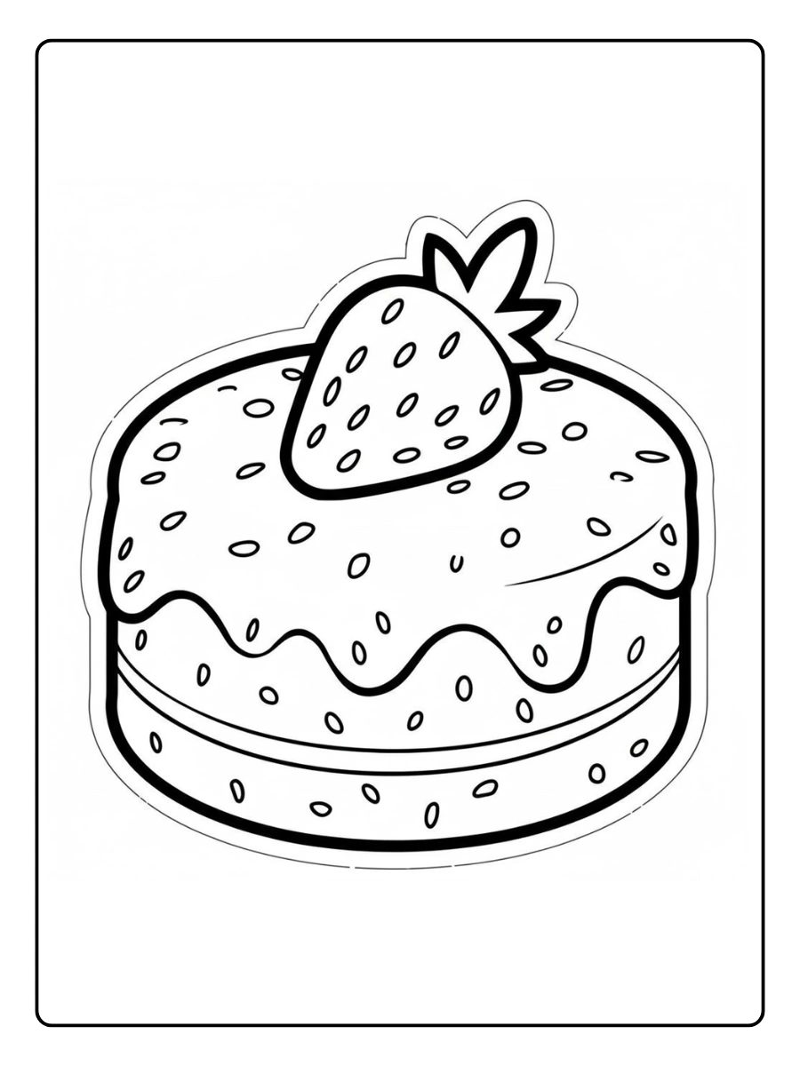 Desenho de Um Bolo para Colorir (7)