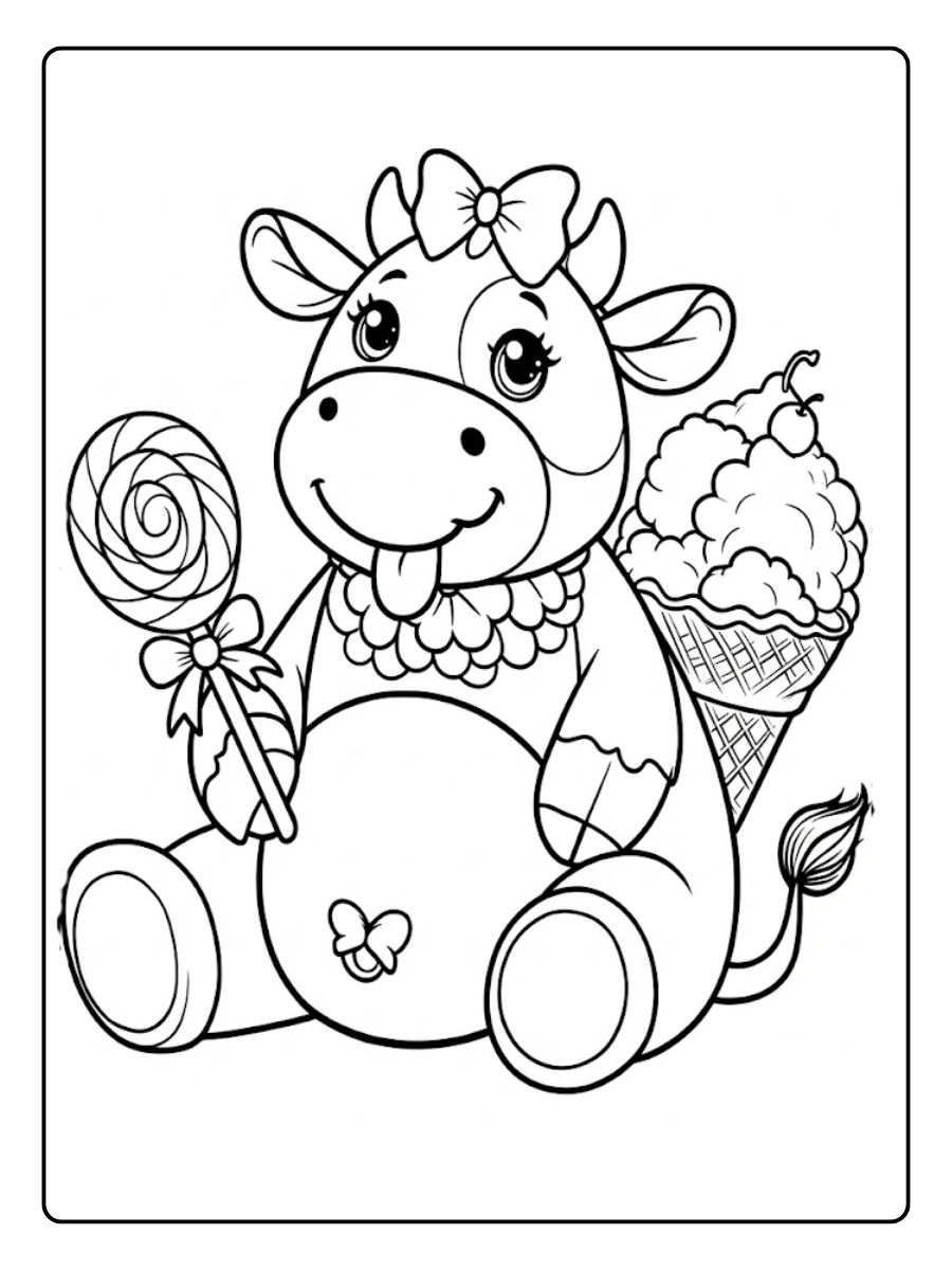 Desenho de Vaca para Colorir (4)