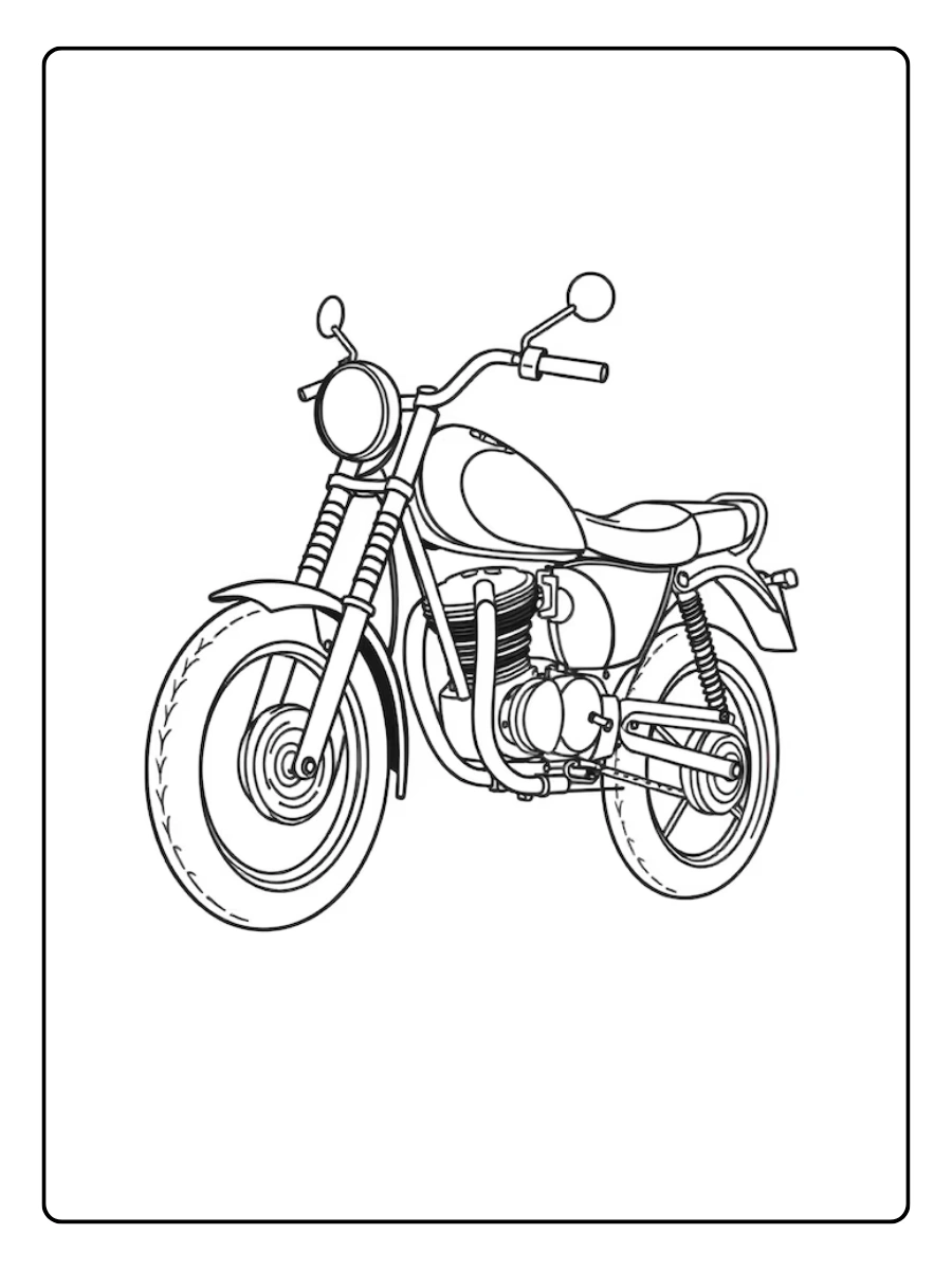 Desenho de mota para colorir