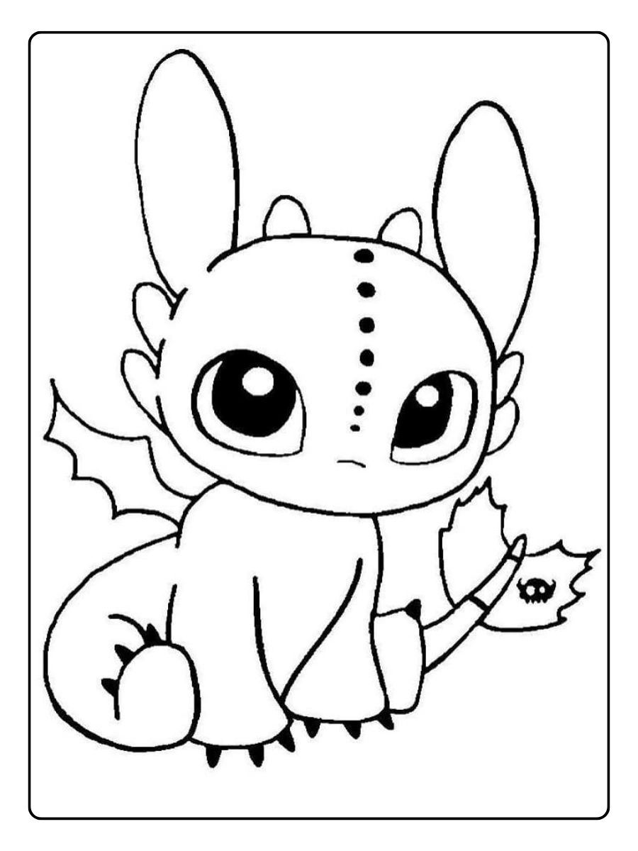 Desenho do Banguela para colorir