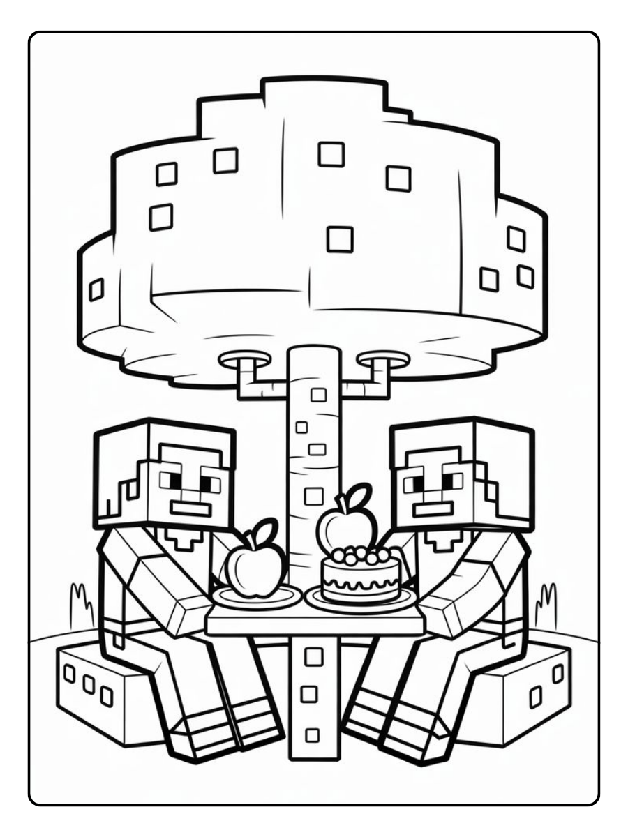 Desenho do Minecraft para colorir