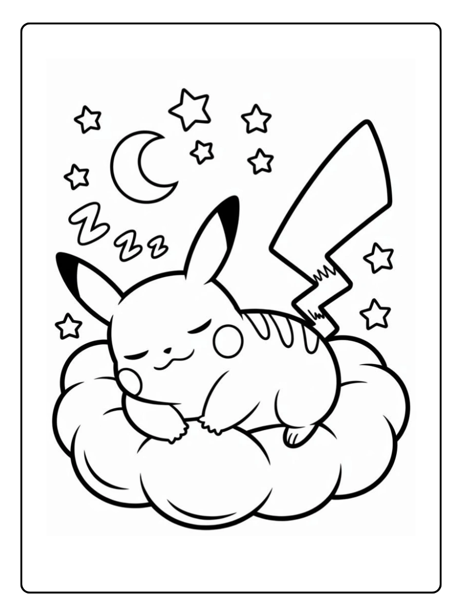 Desenho do Pikachu para colorir