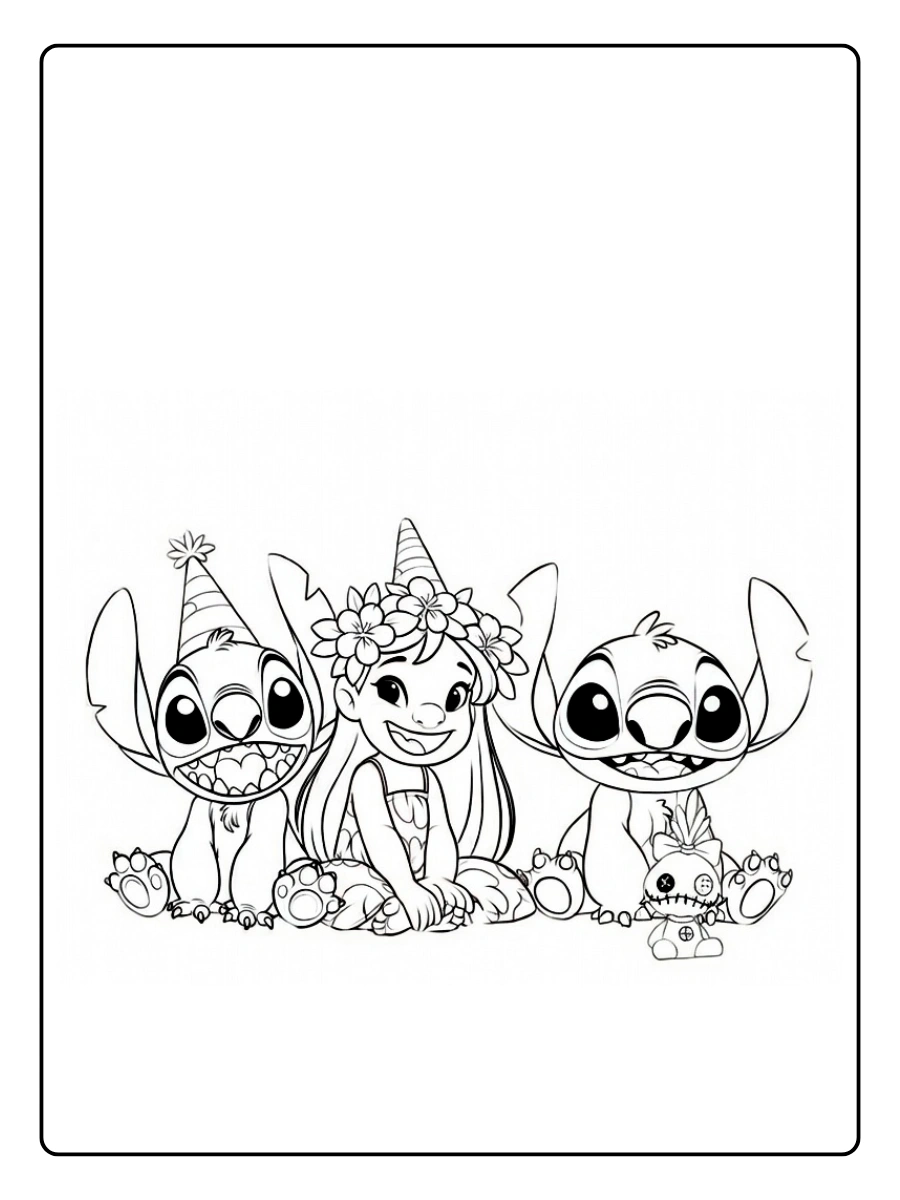 Desenho para Colorir Lilo e Stitch (1)