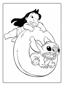 Desenho para Colorir Lilo e Stitch (11)