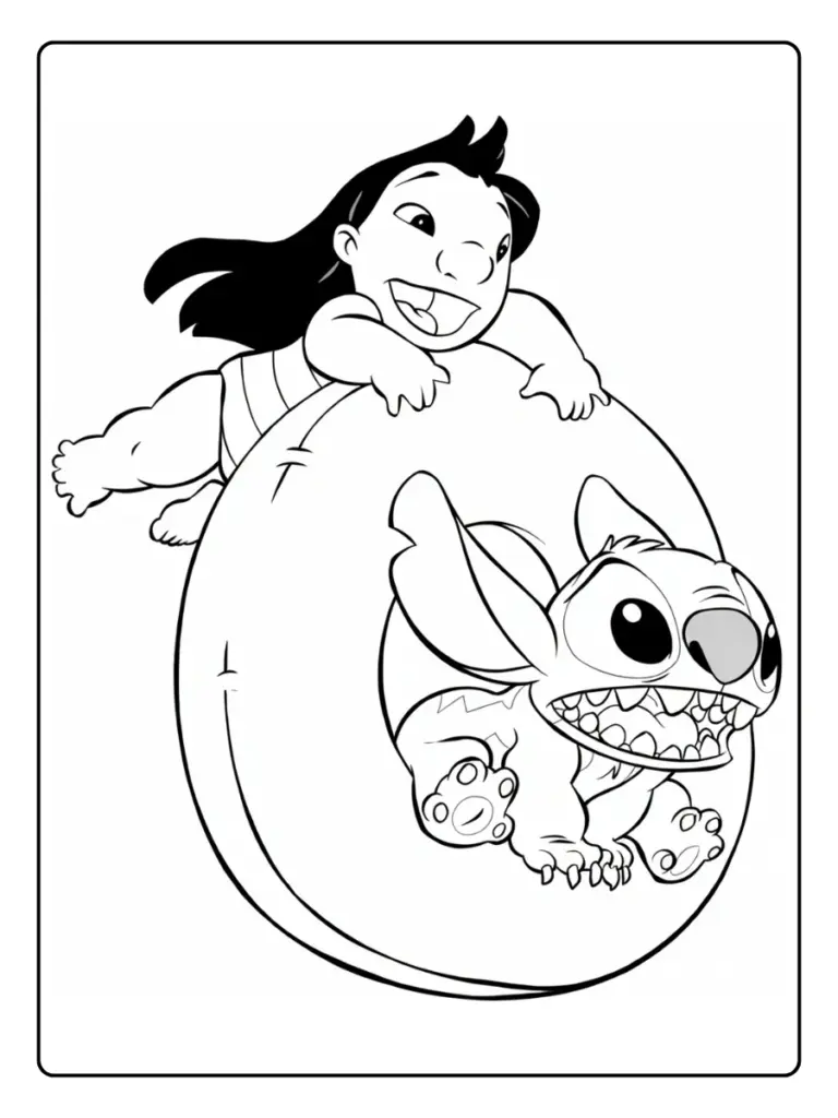 Desenho para Colorir Lilo e Stitch (11)