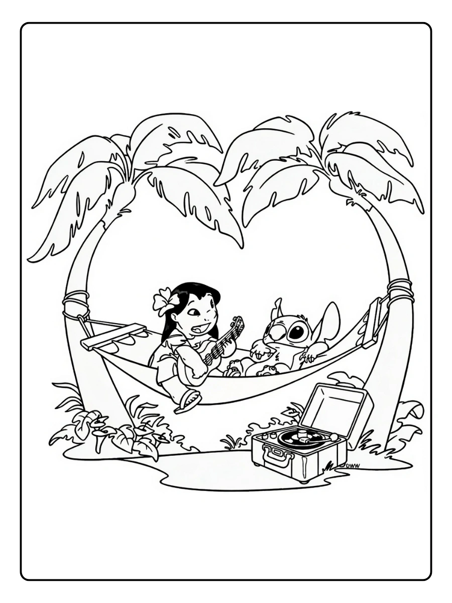 Desenho para Colorir Lilo e Stitch (12)