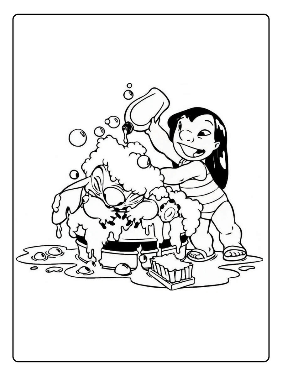 Desenho para Colorir Lilo e Stitch (13)