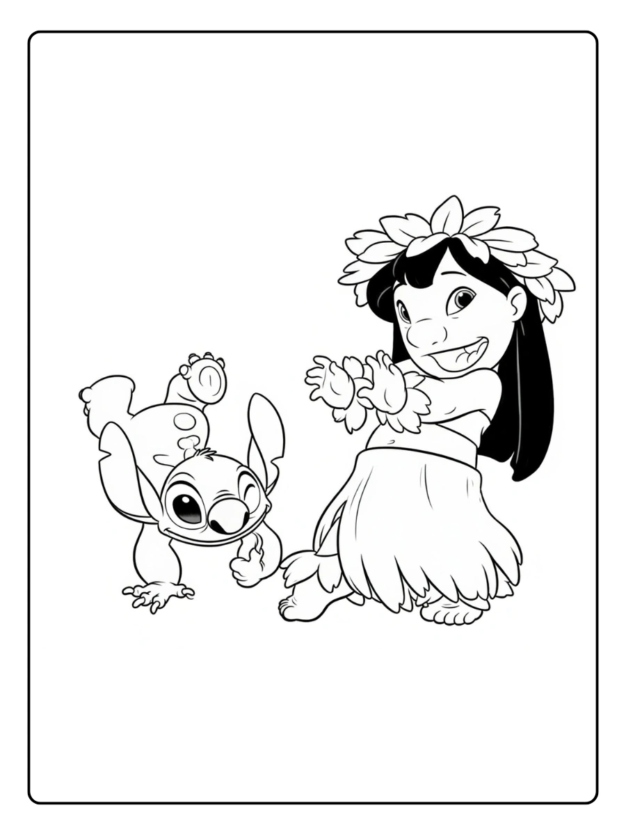 Desenho para Colorir Lilo e Stitch (15)