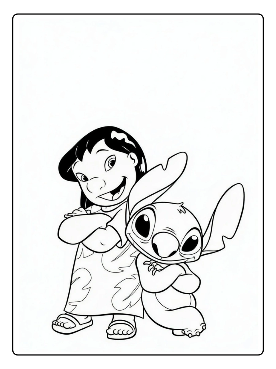 Desenho para Colorir Lilo e Stitch (3)