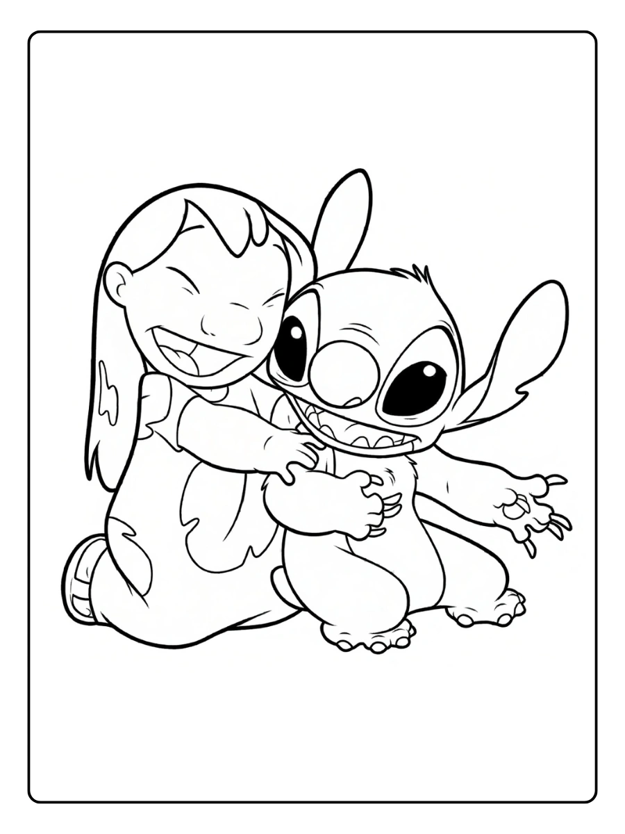 Desenho para Colorir Lilo e Stitch (4)