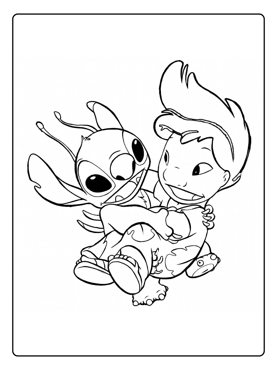 Desenho para Colorir Lilo e Stitch (5)